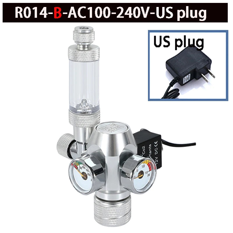 Digitaler CO2-Regulator für Aquarien mit Magnetventil und Blasenzähler