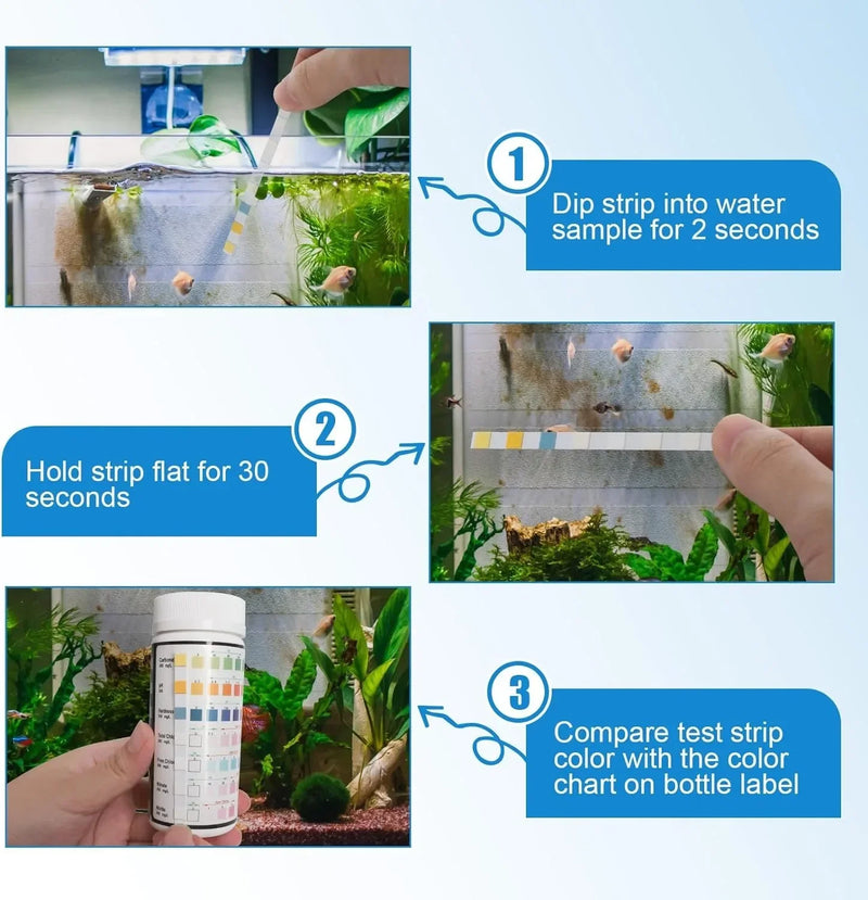 Bandelettes de test d'eau pour aquarium 16 en 1
