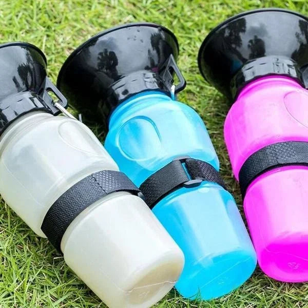 Botella de Agua Portátil para Mascotas con Tazón Desmontable