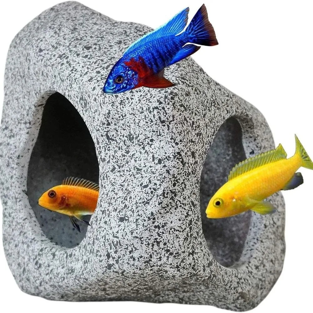 Purple Sand Aquarium Cave Hideaway with Natural Rock Finish
