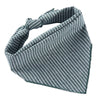 Blue White Striped Cotton Dog Bandana with Adjustable Fit