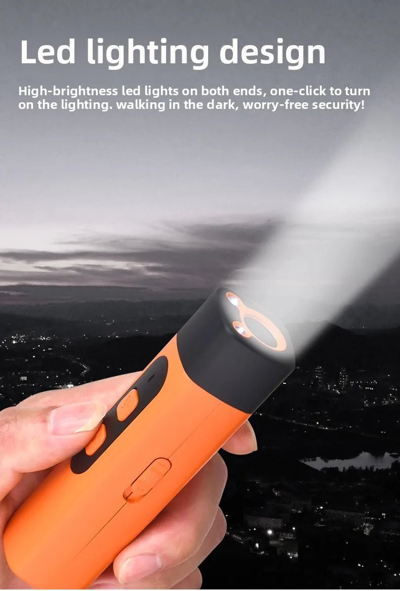 Rechargeable Ultrasonic Dog Deterrent with LED Flashlight