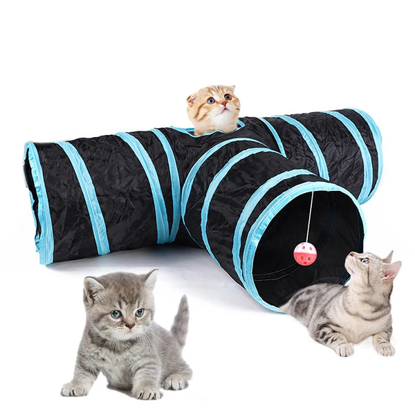 Tunnel pliable pour chat – Jouet d'intérieur