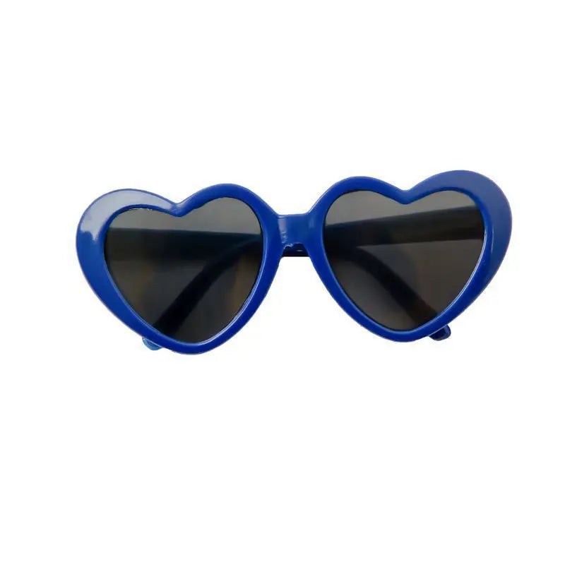 Fashion Pet Sunglasses with Heart-Shaped Jewelry Accents for Dogs & Cats