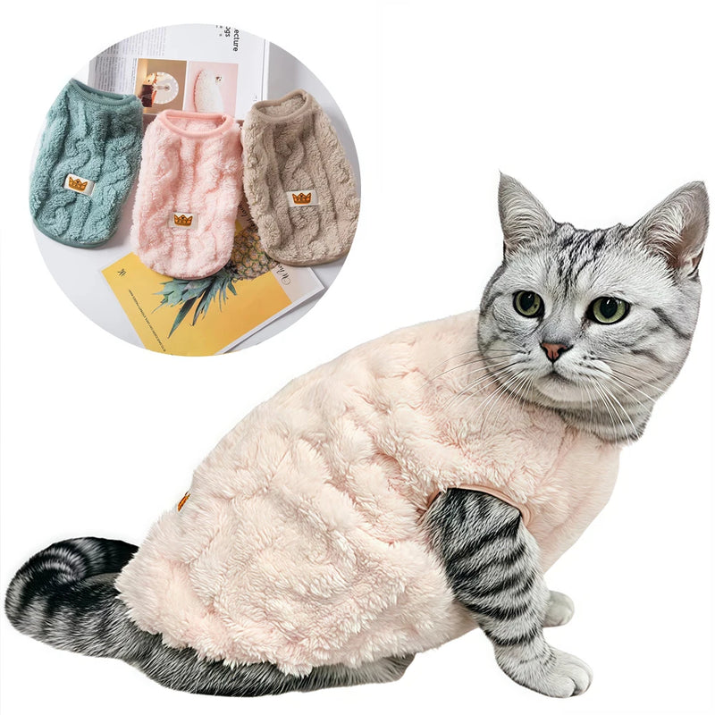 Soft Cozy Pet Clothes Winter Fleece Sweater for Cats and Small Dogs