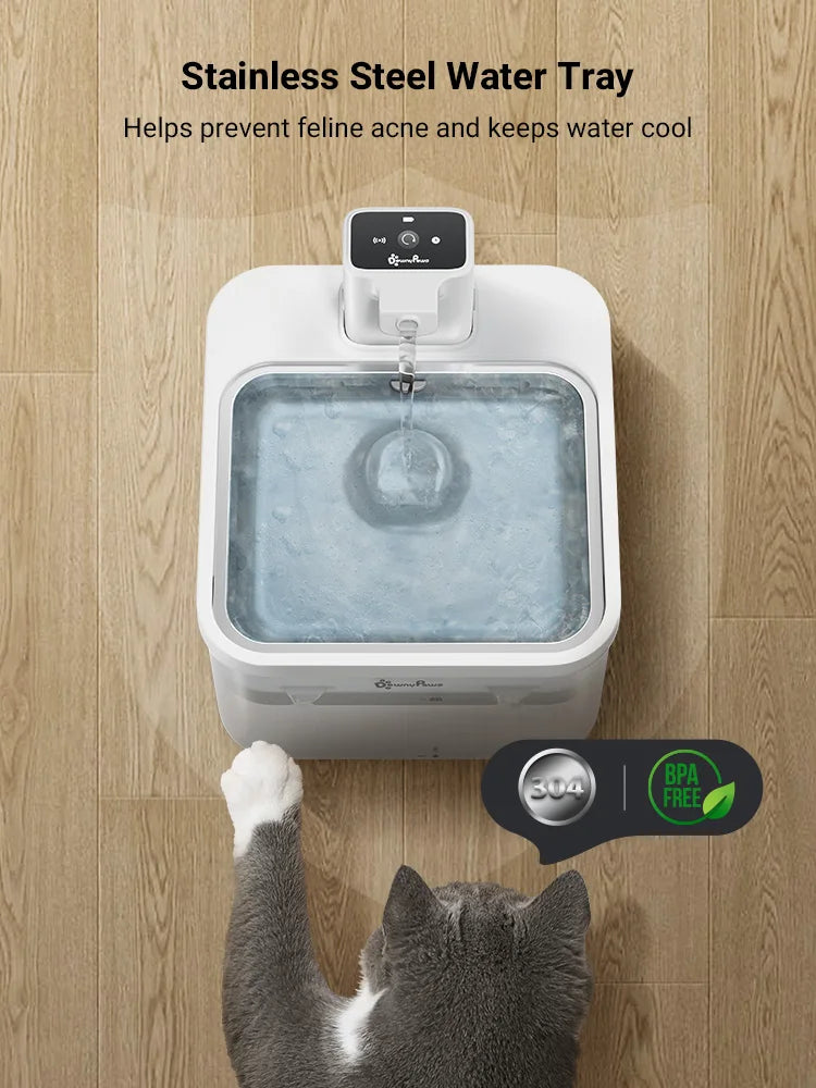 Fontaine à eau automatique pour chat en acier inoxydable