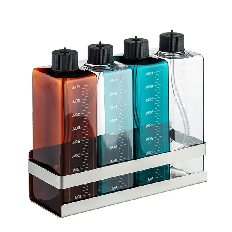 Kit de Bouteilles pour Pompe Doseuse d'Aquarium avec Support en Acier Inoxydable