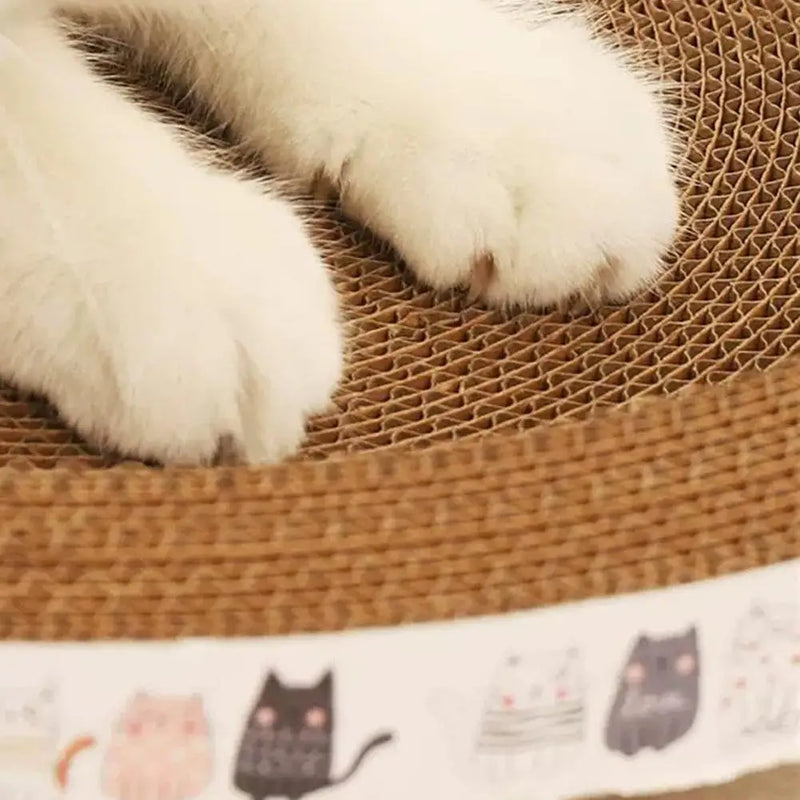 Grattoir pour chat en carton ondulé rond