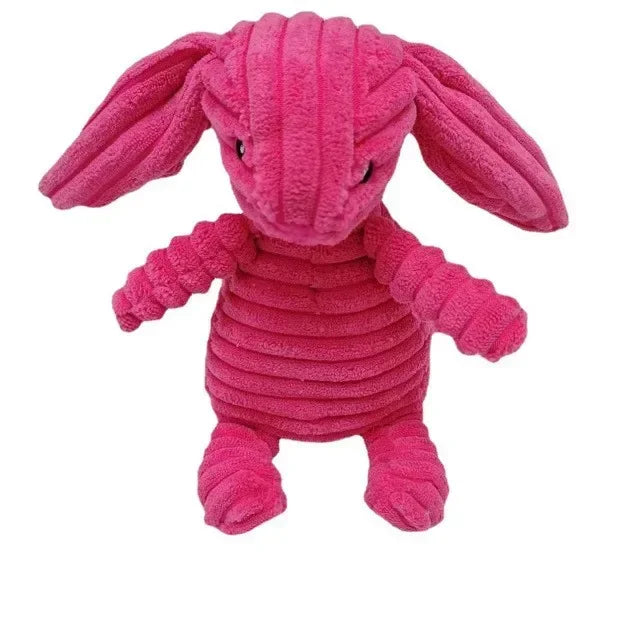 Corduroy Squeaky Plush Dog Toy - Bite-Resistant Animal Shapes