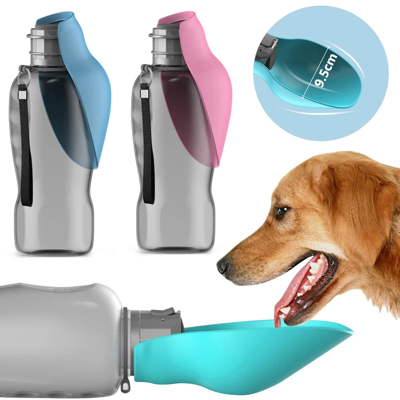 Tragbare 800ml Hundewasserflasche mit klappbarer Schale