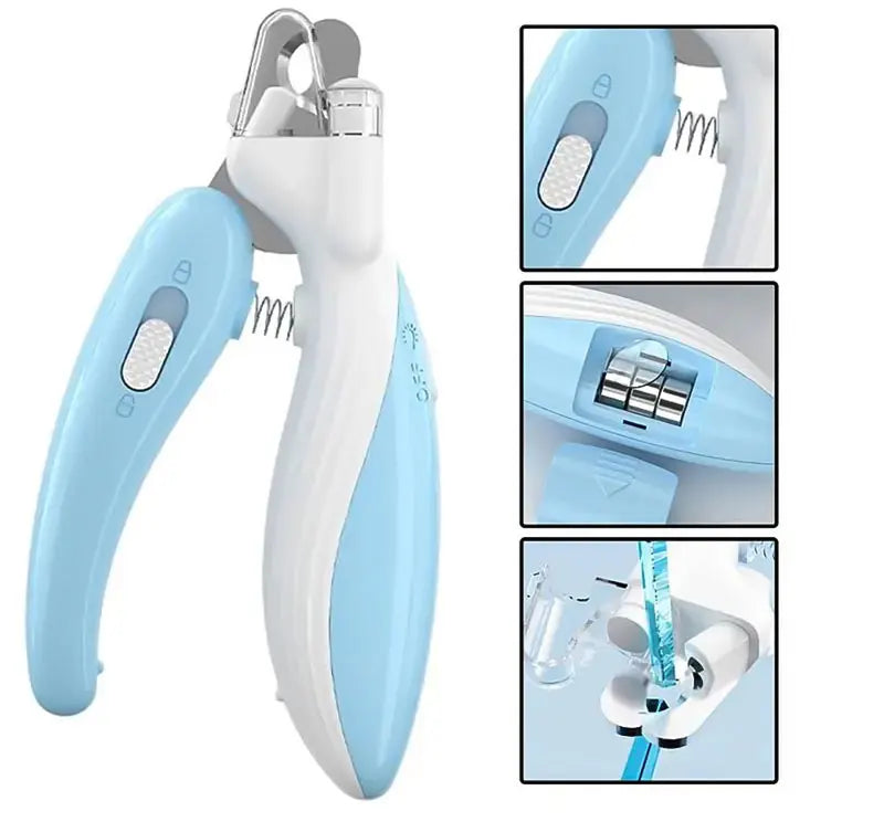 LED Pet Nail Clippers with Safety Lock for Dogs and Cats