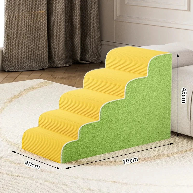Foam Pet Stairs with Non-Slip Ladder for Dogs and Cats
