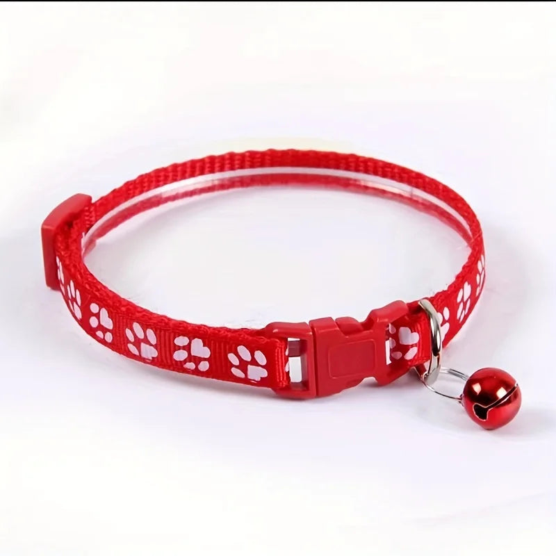 Bunte Schleifen-Hundehalsband mit Glocke
