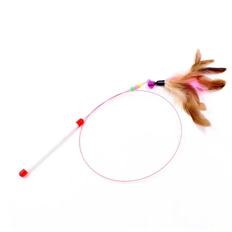 Jouet Interactif pour Chat en Forme de Paon avec Clochette