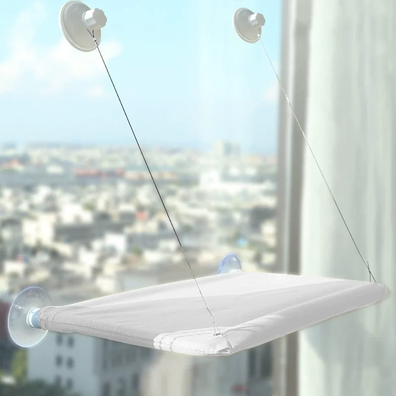 Window-Mounted Cat Hammock with Suction Cup Mount