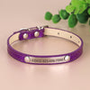 Individuell gravierte Leder-Hundehalsband mit ID-Tag
