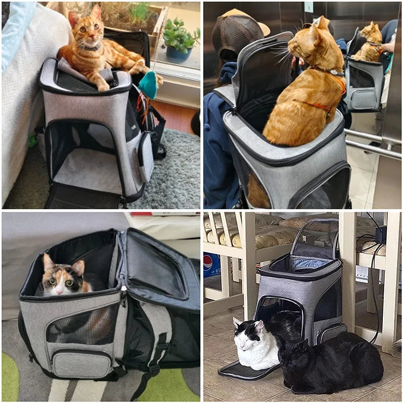 Sac à dos transporteur respirant pour animaux