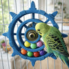 Parrot Spinner Rattle Toy with Colorful Beads
