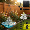 Solar Hanging Bird Bath Fountain with Glass Bowl