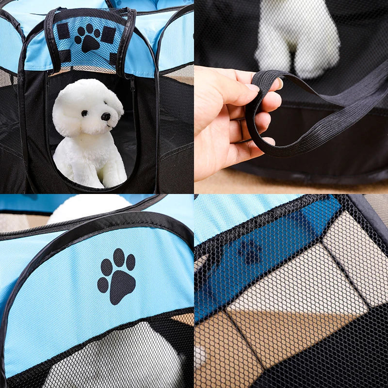 Foldable Octagonal Pet Tent with Mosquito Netting