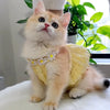 Yellow Floral Wreath Collar Mini Dog Dress