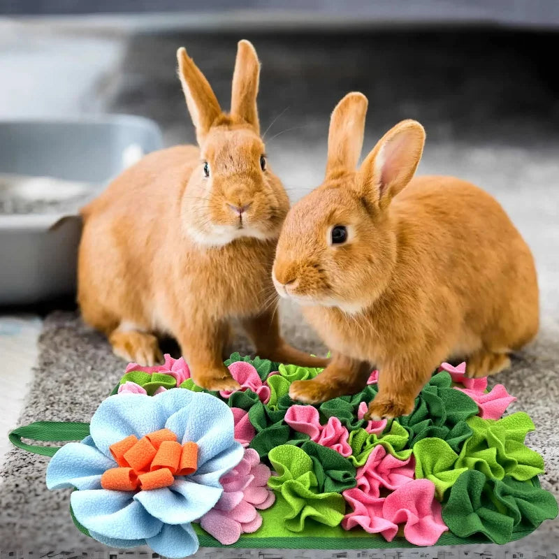 Interactive Flower Foraging Mat for Small Pets