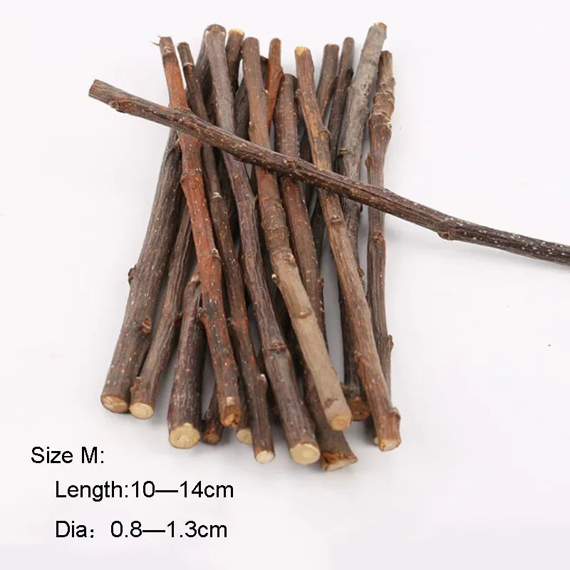 Palos de Masticar de Árbol de Manzana Natural para Mascotas Pequeñas
