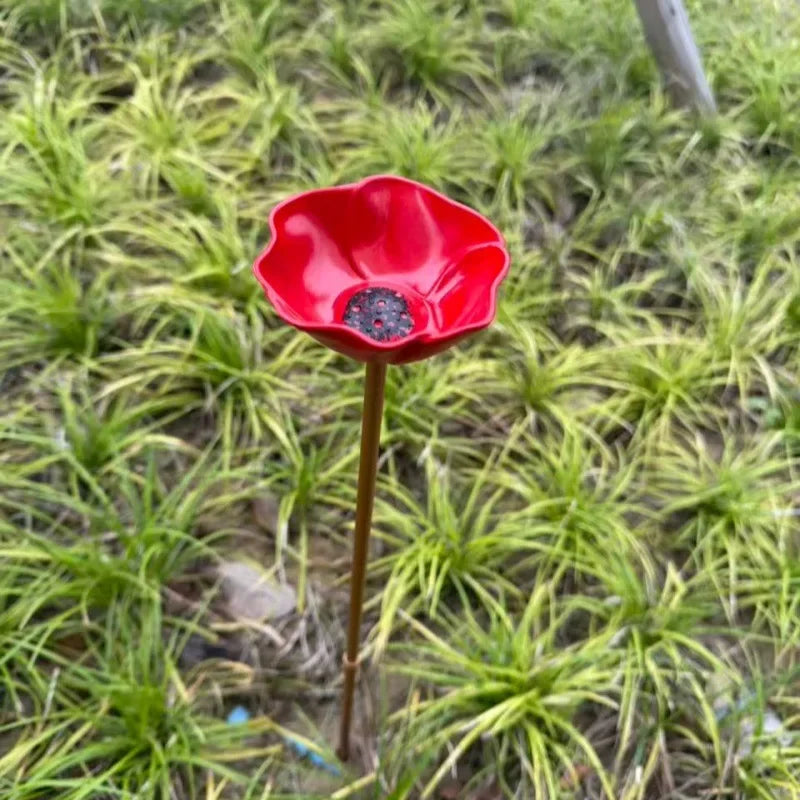 Decorative Flower Bird Feeder and Waterer for Garden