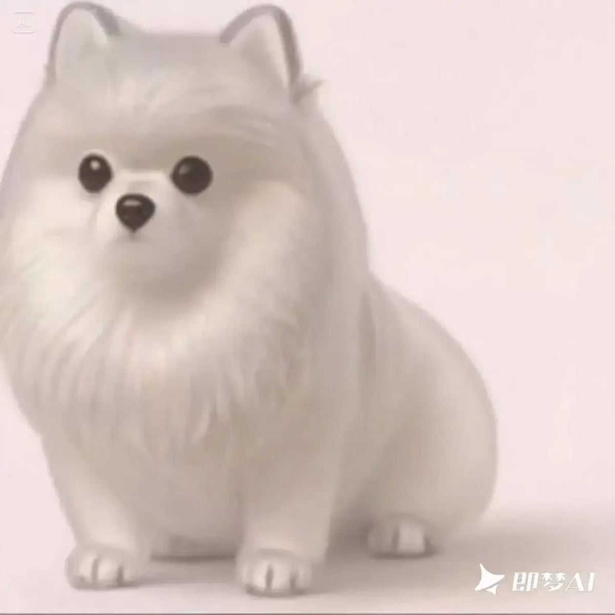Weiße flauschige Hundefigur als Schlüsselanhänger-Set für Paare.