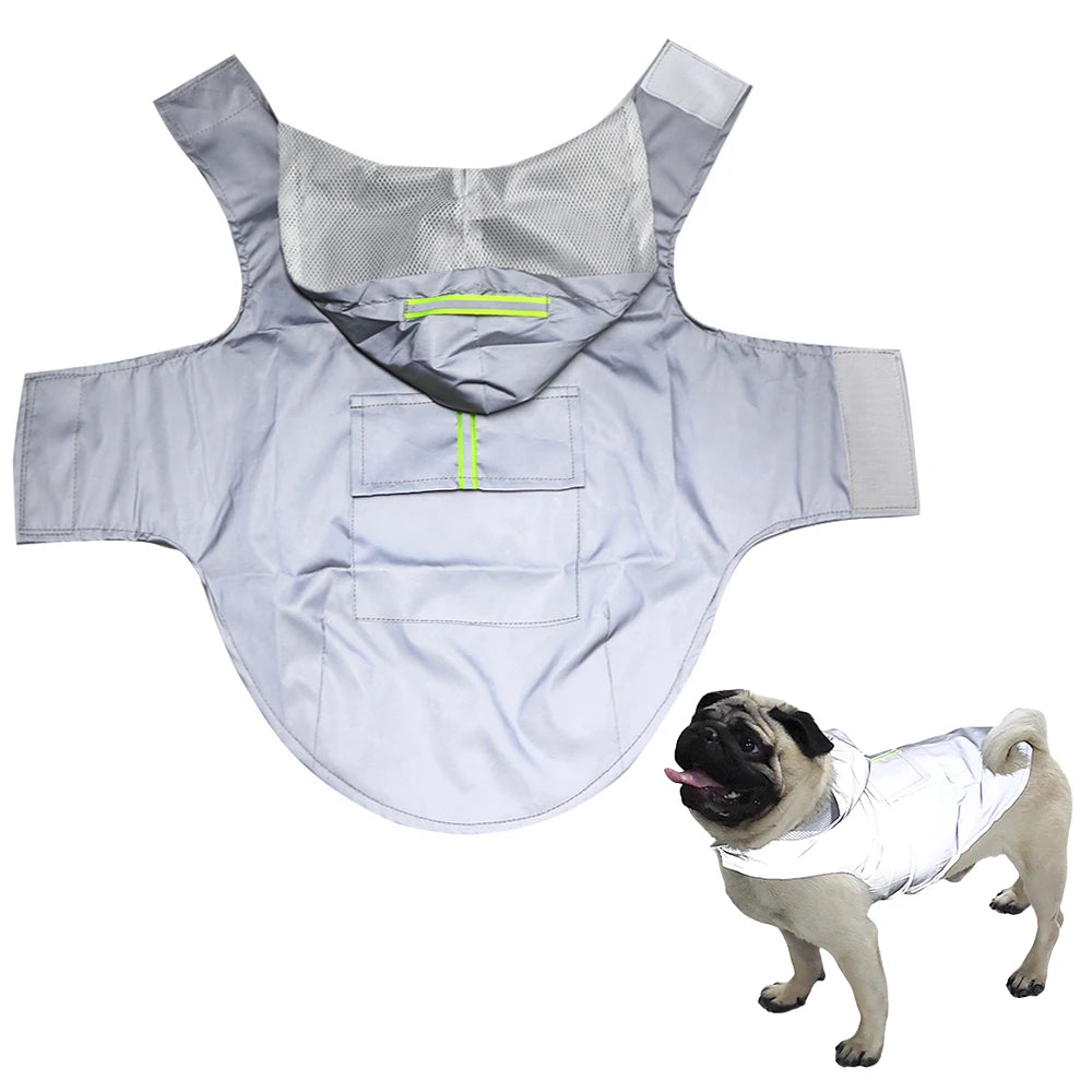 Reflective Waterproof Dog Raincoat with Hood
