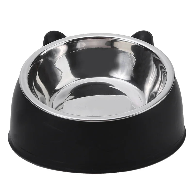 Ergonomic Stainless Steel Pet Food Bowl with Tilted Design