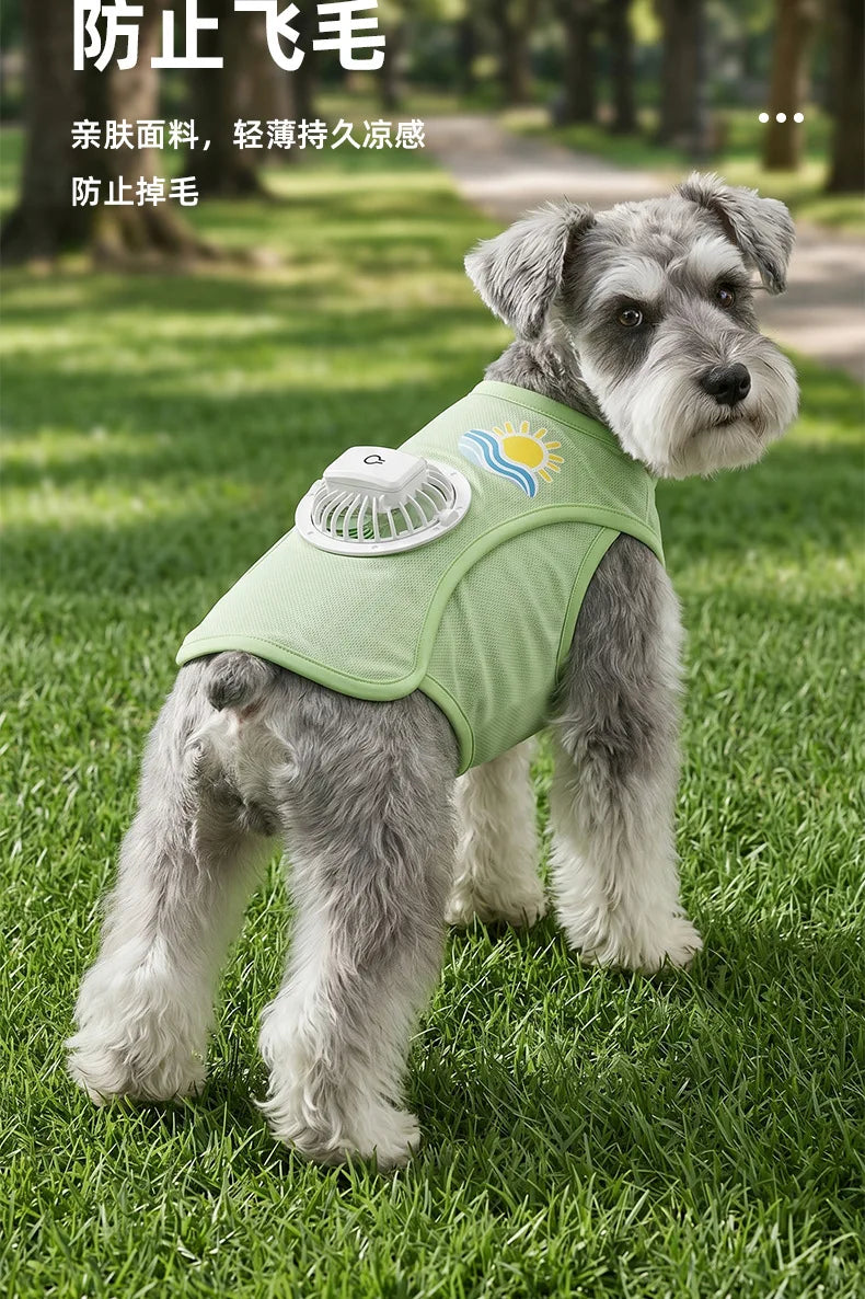 Cooling Dog Vest with Built-in Fan