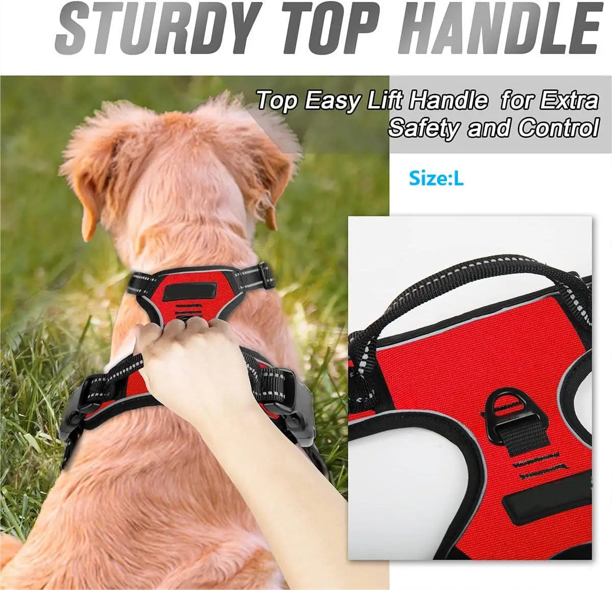 Reflective No-Pull Dog Harness with Front Clip and Handle