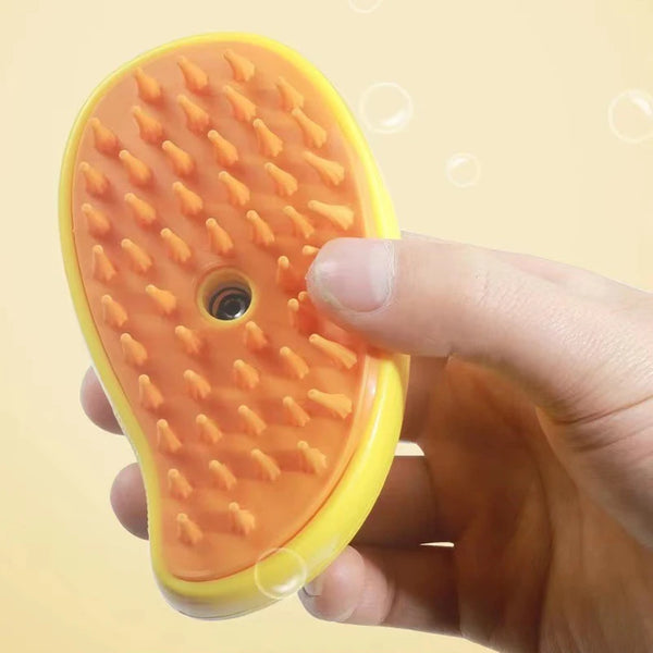 Spray de toilettage parfumé à la mangue & Brosse-massage pour animaux