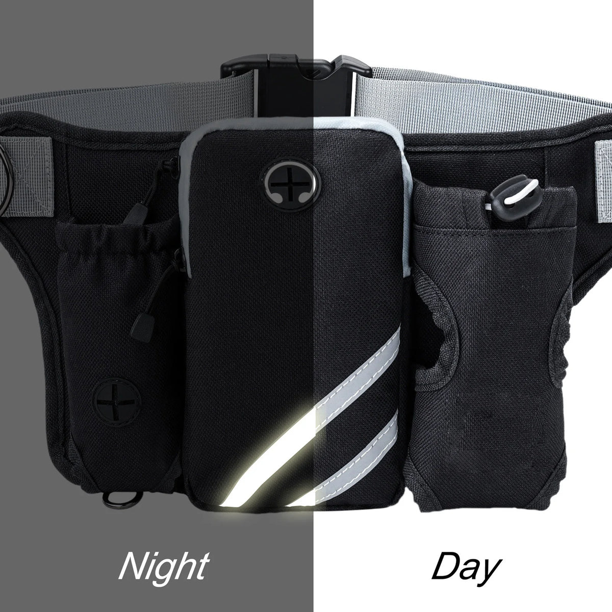Hands-Free Reflective Dog Walking Belt with Storage Pouch