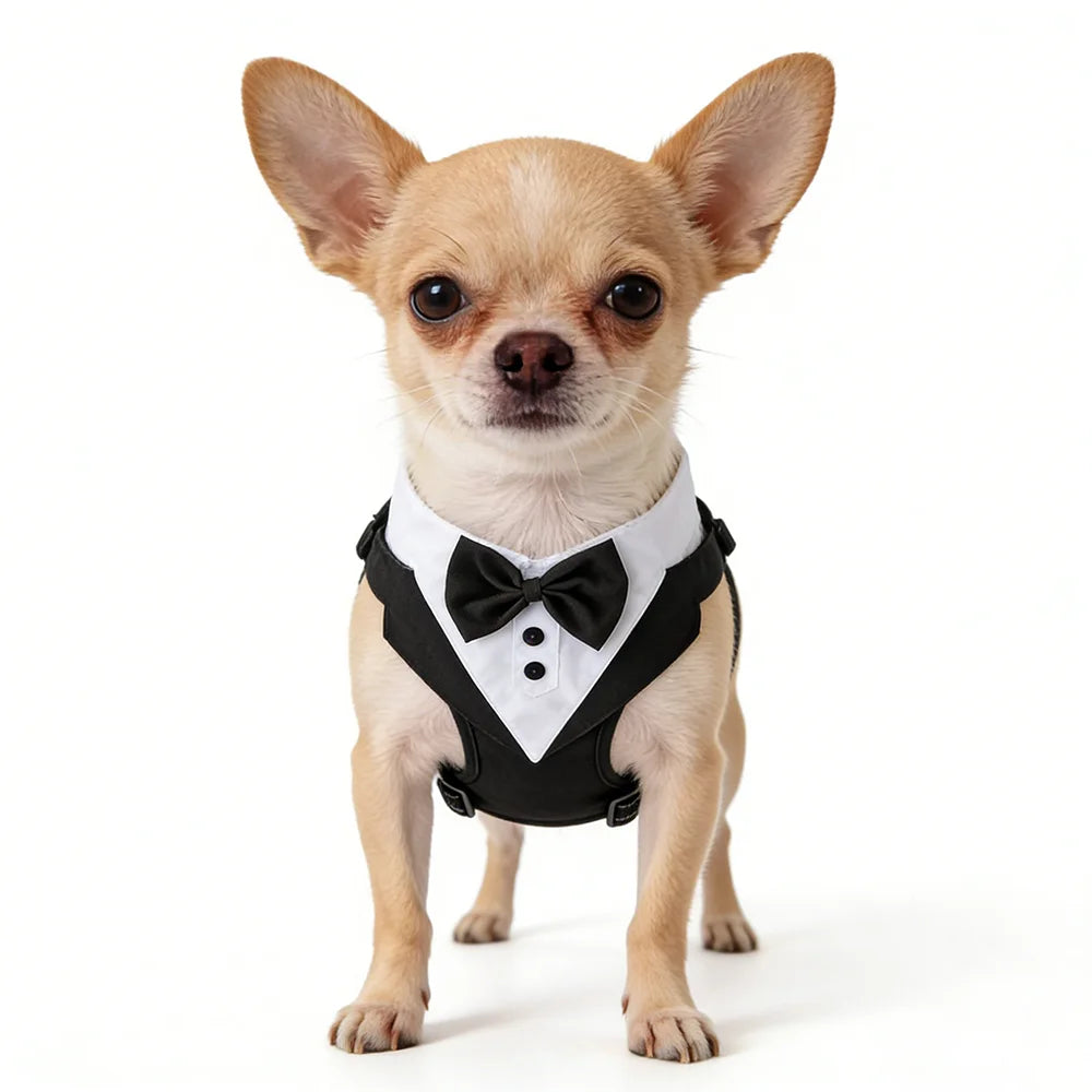 Dog Tuxedo with Bowtie for Weddings and Special Occasions