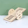 Natural Wooden Hamster Villa with Climbing Platform