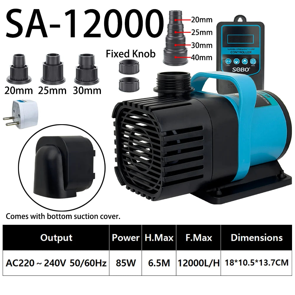 Ultra-Quiet Submersible Aquarium Water Pump with Adjustable Flow