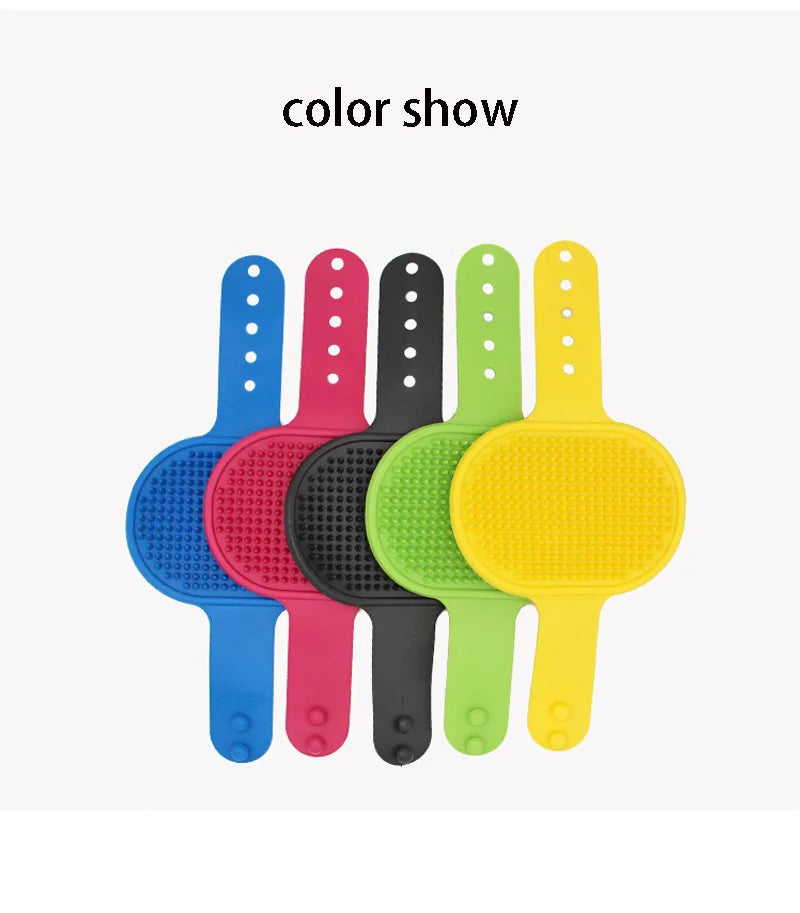 Soft Rubber Pet Grooming Glove Brush for Dogs and Cats