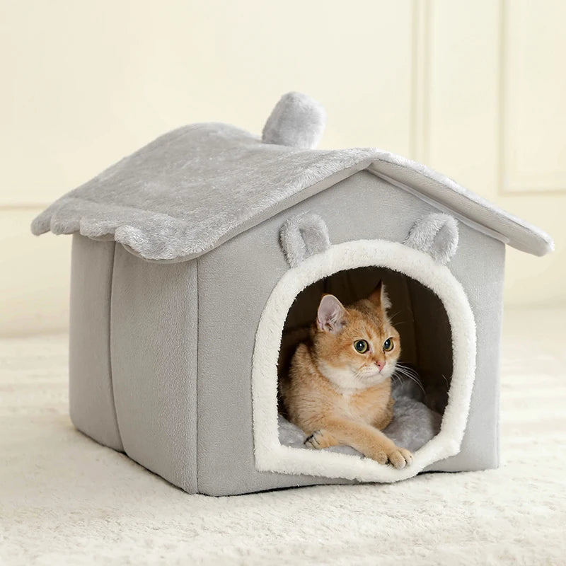 Maison-lit pliable pour chats et petits chiens