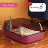 Semi-Enclosed Cat Litter Box with High Splash Guard