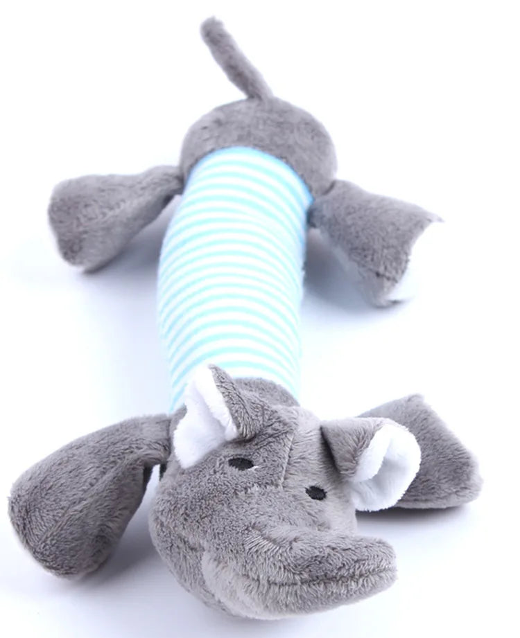 Squeaky Plush Dog Toy with Crinkle Paper – No Stuffing, Durable & Fun