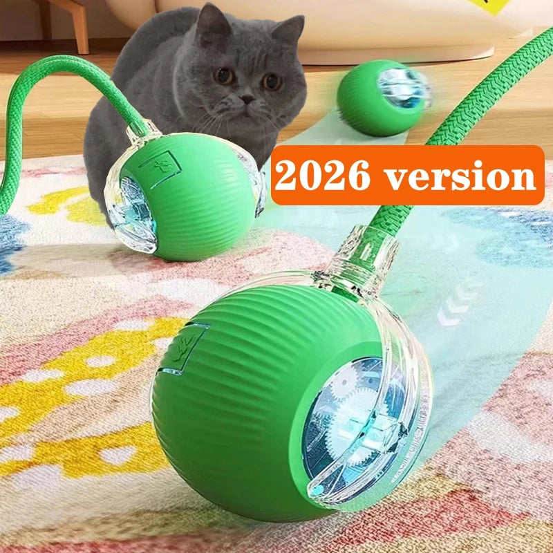 Interactive Rolling Cat Toy Ball with Smart Obstacle Avoidance