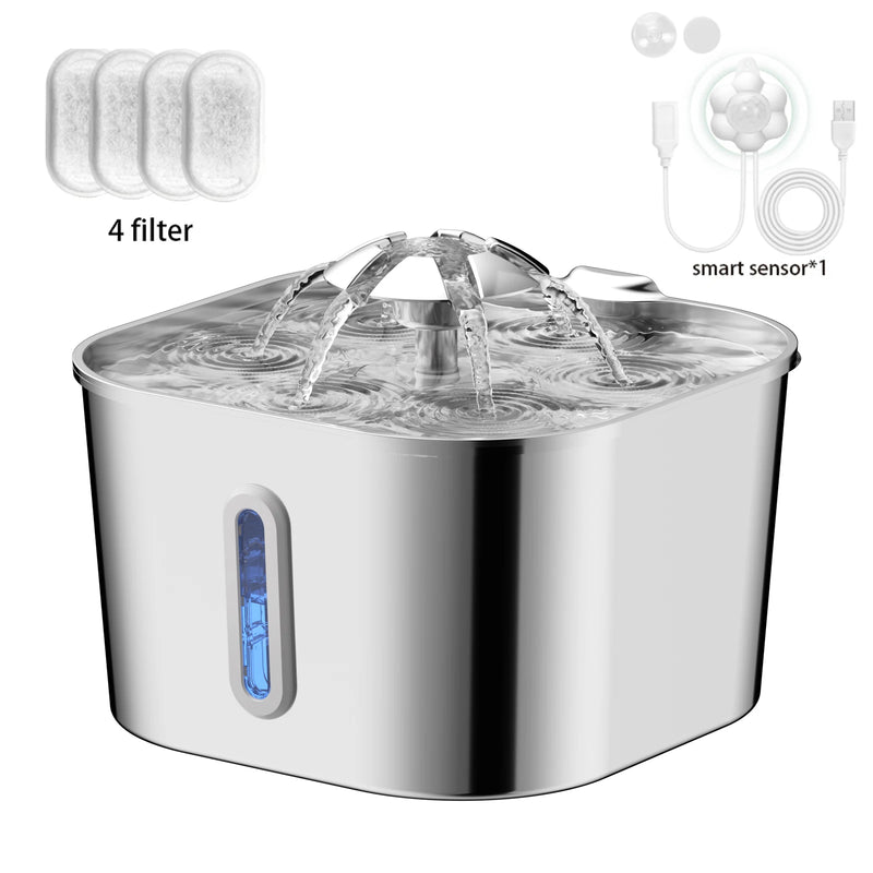 Automatische Katzenwasserfontäne aus Edelstahl