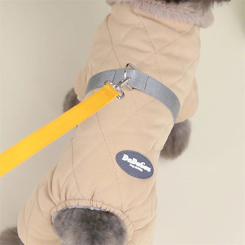Mono de Algodón Acogedor para Perro con Capucha Impermeable