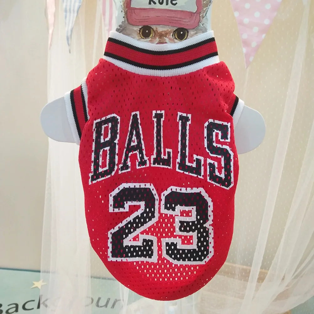 Breathable Mesh Basketball Jersey for Dogs