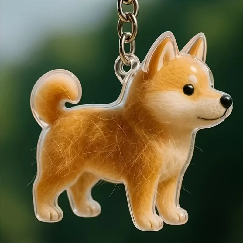 Pet Memorial Fur Keepsake Keychain Pendant