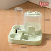 2-in-1 Pet Water and Food Dispenser with Dual Bowls