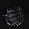 Clear Acrylic Display Stand with Slanted Tiers for Business Cards, Brochures & Cosmetics