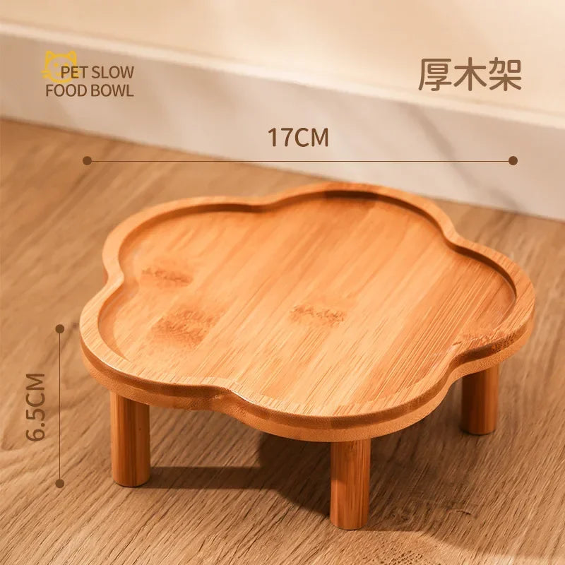 Ceramic Slow Feeder Bowl for Cats and Small Dogs